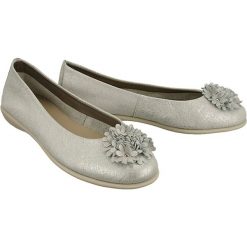The FLEXX B226/17 Mrs Flower silver, baleriny damskie. Szare baleriny damskie The Flexx, bez wzorów, ze skóry, bez obcasa. Za 289,90 zł.