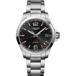 LONGINES Conquest L3.718.4.56.6. Szare, analogowe zegarki męskie LONGINES, ze stali. Za 5120,00 zł.
