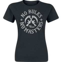 Sons Of Anarchy No Rules No Masters Koszulka damska czarny. Czarne t-shirty damskie marki Sons Of Anarchy, xxl, z nadrukiem, z okrągłym kołnierzem. Za 32,90 zł.