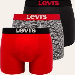 Levi's - Bokserki (3 pack). Czerwone bokserki męskie Levi's®, bez wzorów, z elastanu. W wyprzedaży za 129,90 zł.