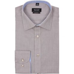 Koszula bexley 2366 długi rękaw slim fit brąz. Szare koszule męskie Recman, m, bez wzorów, z bawełny, eleganckie, z klasycznym kołnierzykiem, z długim rękawem. Za 69,99 zł.