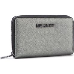 Duży Portfel Damski LOVE MOSCHINO - JC5559PP06LQ0906 Fucile. Szare portfele damskie Love Moschino, bez wzorów, ze skóry ekologicznej. W wyprzedaży za 239,00 zł.