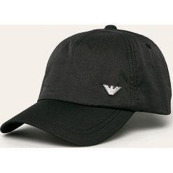 Emporio Armani - Czapka. Czarne czapki męskie Emporio Armani, bez wzorów, z bawełny. Za 299,90 zł.