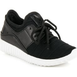 Trampki damskie slip on: Czarne wsuwane trampki MERG czarne
