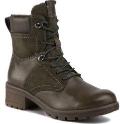 Trapery TAMARIS - 1-25241-23 Olive 722. Zielone trapery damskie Tamaris, ze skóry ekologicznej, bez obcasa, bez zapięcia. W wyprzedaży za 219,00 zł.