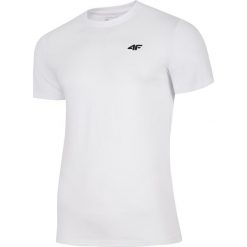 T-shirt męski TSM213 - biały. Białe koszulki męskie marki 4f, m, bez wzorów, bez kołnierzyka. Za 59,99 zł.