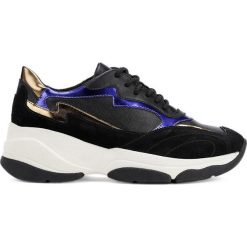 Geox - Buty. Czarne buty sportowe damskie Geox, bez wzorów, ze skóry, sportowe. W wyprzedaży za 279,90 zł.