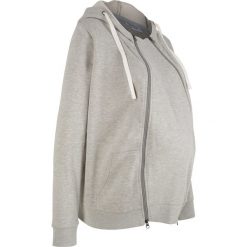 Bluza rozpinana ciążowa z wstawką niemowlęcą bonprix jasnoszary melanż. Szare bluzy ciążowe marki bonprix, melanż. Za 79,99 zł.