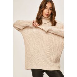 Answear - Sweter. Brązowe golfy damskie ANSWEAR, s, bez wzorów, z wełny, bez rękawów. W wyprzedaży za 89,90 zł.
