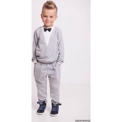 Bluzy chłopięce: Bluza dresowa ala marynarka szara