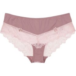 Figi panty bonprix różowobrązowy -pudrowy. Różowe majtki damskie bonprix, bez wzorów, z bawełny. Za 29,99 zł.