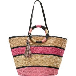 Shopper bag damskie: Rebecca Minkoff STRAW TOTE Torba na zakupy pink multi