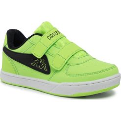 Sneakersy KAPPA - Trooper Light Ice K 260575K Green/Black 3011. Zielone trampki chłopięce Kappa, bez wzorów, ze skóry ekologicznej, na rzepy. Za 79,00 zł.