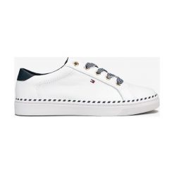 Tommy Hilfiger Nautical Lace Up Tenisówki Biały. Białe trampki i tenisówki damskie TOMMY HILFIGER, bez wzorów, ze skóry, na sznurówki. Za 462,95 zł.
