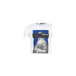 T-shirty z krótkim rękawem Replay M3855-000-22336-001. Białe t-shirty męskie Replay, xl, bez wzorów, bez kołnierzyka, krótkie. Za 179,00 zł.
