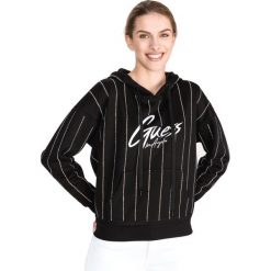 Guess Bluza Czarny. Czarne bluzy damskie Guess, s, z aplikacjami, z bawełny. Za 438,95 zł.