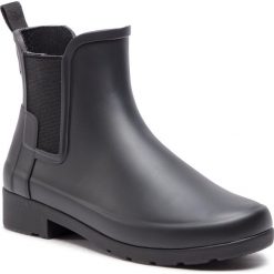 Kalosze HUNTER - Org Refined Chelsea WFS1017RMA Black. Czarne kalosze damskie Hunter, bez wzorów, z tworzywa sztucznego. W wyprzedaży za 389,00 zł.
