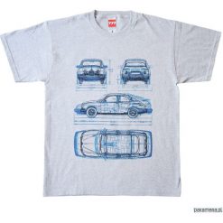 Koszulka SAAB GRAY tshirt. Szare koszulki męskie Pakamera, m, z nadrukiem, z bawełny, bez kołnierzyka. Za 77,00 zł.