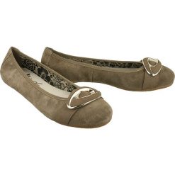 RIEKER 41481-25 brown, czółenka baleriny damskie. Brązowe baleriny damskie Rieker, bez wzorów, ze skóry, bez obcasa. Za 229,99 zł.