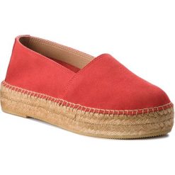 Espadryle EVA MINGE - Murcia 3G 18MJ1372391ES 208. Czerwone półbuty damskie Eva Minge, bez wzorów, ze skóry, na wysokim obcasie, na płaskiej podeszwie. W wyprzedaży za 199,00 zł.