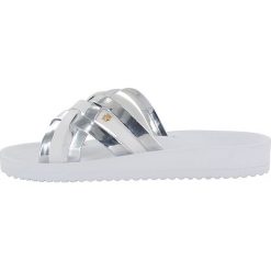 Chodaki damskie: Klapki "Heaven Metallic" w kolorze biało-srebrnym