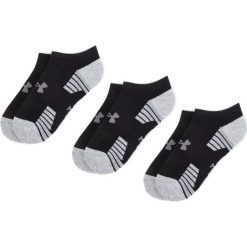 Zestaw 3 par niskich skarpet męskich UNDER ARMOUR - Heatgear Tech Locut Socks 3Pk 1312439-001 Czarny Szary. Szare skarpetki męskie Under Armour, bez wzorów, z elastanu. Za 49,95 zł.