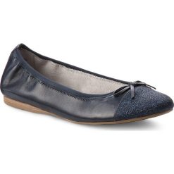Baleriny TAMARIS - 1-22129-20 Navy/Glam 724. Niebieskie baleriny damskie Tamaris, bez wzorów, ze skóry ekologicznej, klasyczne, bez obcasa, na płaskiej podeszwie. W wyprzedaży za 159,00 zł.