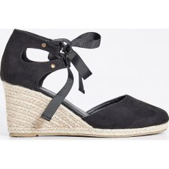 Tomsy damskie: Espadryle z wiązaniem – Czarny