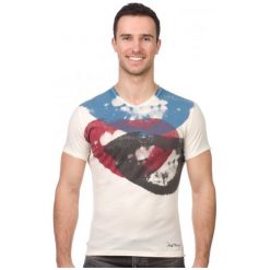 Pepe Jeans T-Shirt Męski Smile Xl Kremowy. Białe t-shirty męskie marki Pepe Jeans, m, z jeansu. W wyprzedaży za 119,00 zł.