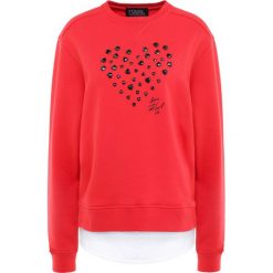 KARL LAGERFELD LOVE Bluza poppy red. Czerwone bluzki damskie marki KARL LAGERFELD, s, bez wzorów, z bawełny, z długim rękawem, długie, bez kaptura. W wyprzedaży za 369,50 zł.