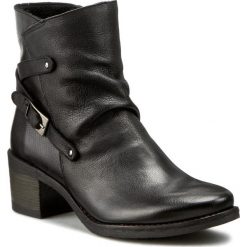 Botki ANN MEX - 7562 01TOP+01RE Czarny. Czarne buty zimowe damskie marki Ann Mex, ze skóry. W wyprzedaży za 269,00 zł.