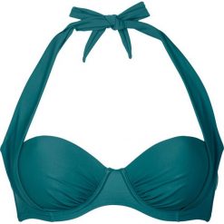 Stroje kąpielowe damskie: Biustonosz bikini na fiszbinach bonprix niebieskozielony morski