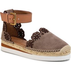 Espadryle SEE BY CHLOÉ - SB30201 Cuoio 533. Pomarańczowe espadryle damskie See by Chloé, bez wzorów, ze skóry, bez obcasa, na płaskiej podeszwie. Za 1079,00 zł.