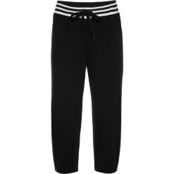 Spodnie dresowe damskie: Spodnie sportowe 3/4 bonprix czarny