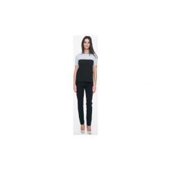 Bluzki damskie: Bluzki Mosali Bluzka M006 Szaro-Czarna