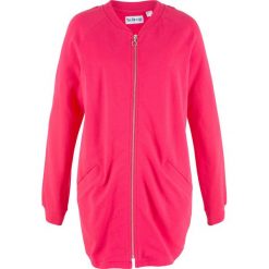 Bluza rozpinana, długi rękaw, z kolekcji Maite Kelly bonprix różowy hibiskus. Czerwone bluzy rozpinane damskie bonprix, z długim rękawem, długie. Za 89,99 zł.