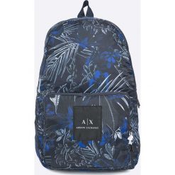 Armani Exchange - Plecak. Czarne plecaki męskie marki Armani Exchange, bez wzorów, z poliesteru. W wyprzedaży za 269,90 zł.