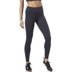 Reebok Legginsy Czarny. Czarne spodnie damskie Reebok, xxs, z elastanu. Za 197,95 zł.