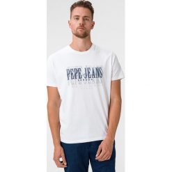 Pepe Jeans Snow Koszulka Biały. Białe podkoszulki męskie Pepe Jeans, s, z nadrukiem, z bawełny, z krótkim rękawem. Za 128,95 zł.