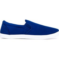 Trampki męskie: BUTY MĘSKIE TRAMPKI SLIP ON T120 – GRANATOWE