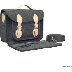 Filcowa torba na laptop personalizowa - grawer. Szare torby męskie na ramię marki Pakamera, ze skóry. Za 113,00 zł.