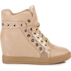 Beżowe sneakersy LAYLA. Brązowe trampki i tenisówki damskie marki SEASTAR, bez wzorów, bez zapięcia. Za 119,00 zł.