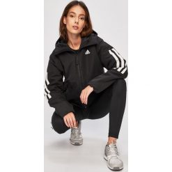 Adidas Performance - Kurtka. Czarne kurtki damskie adidas Performance, s, bez wzorów, z poliesteru, krótkie, z kapturem. Za 399,90 zł.