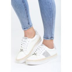 Białe Trampki Summer Crane. Białe trampki i tenisówki damskie Born2be, z materiału. Za 79,99 zł.