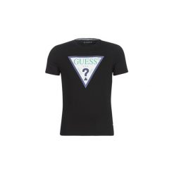 T-shirty z krótkim rękawem Guess GUESS CLUB. Czarne t-shirty męskie Guess, s, z aplikacjami, bez kołnierzyka, krótkie. Za 135,20 zł.