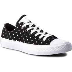 Trampki CONVERSE - Ctas II Ox 555803C Black/White/White. Czarne półbuty damskie Converse, bez wzorów, z gumy, bez zapięcia. Za 379,00 zł.