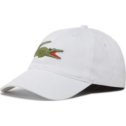 Czapka z daszkiem LACOSTE - RK4711 Blanc 001. Białe czapki męskie Lacoste, bez wzorów, z bawełny. W wyprzedaży za 179,00 zł.