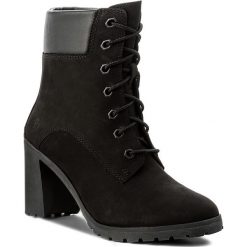 Botki TIMBERLAND - Allington 6In Lace U A1JVB Black. Czarne botki damskie na obcasie marki Timberland, z gumy. W wyprzedaży za 369,00 zł.