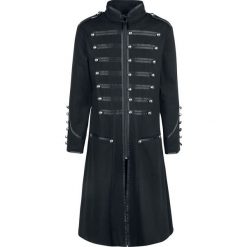 Płaszcze męskie: Banned Military Drummer Long Coat Płaszcz czarny