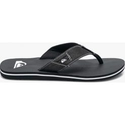 Quiksilver - Japonki. Czarne kapcie męskie Quiksilver, bez wzorów, z gumy. W wyprzedaży za 69,90 zł.